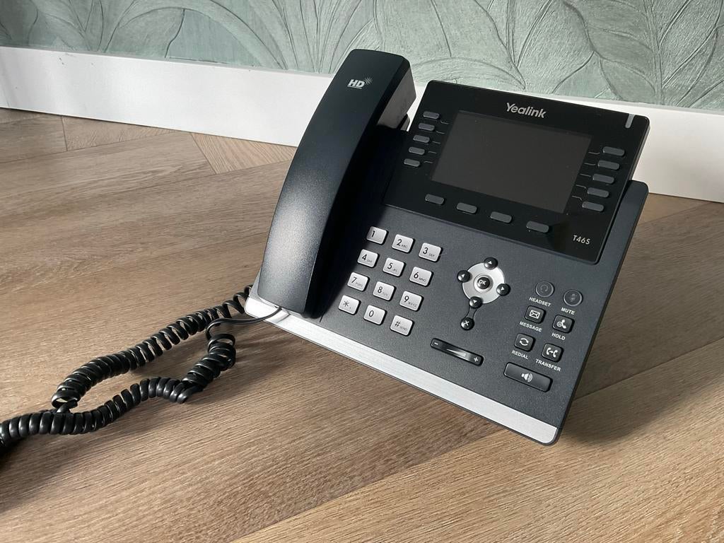 Yealink SIP-T46S bureautelefoon met 5v adapter, Ophalen of Verzenden, Gebruikt, 1 handset
