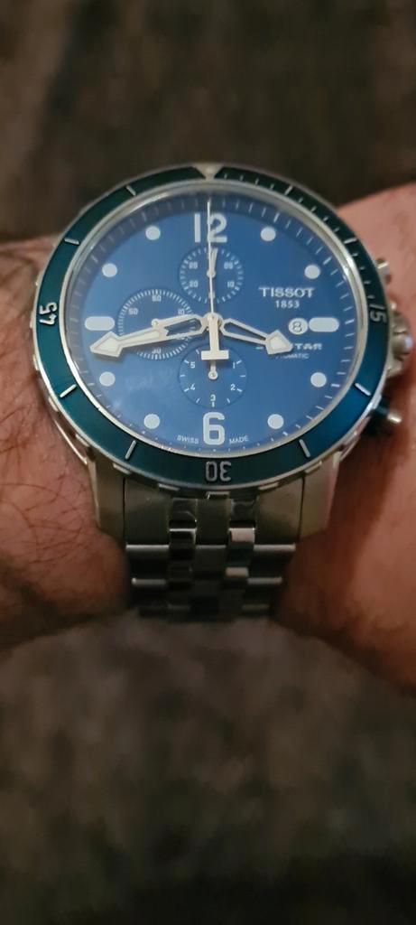 Tissot horloge seastar 1000 chronoghrafig div automatic, Sieraden, Tassen en Uiterlijk, Horloges | Heren, Zo goed als nieuw, Overige merken