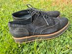 dames , leren schoenen met hoge zool , maat 41, Ophalen of Verzenden, Gedragen, Zwart