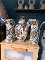 Delfts Blauw Vazen Set - Vintage, Ophalen of Verzenden