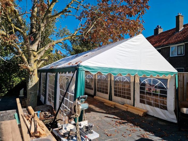 Grote Partytent 8x4m - Hoogwaardig & Compleet, Tuin en Terras, Partytenten, Gebruikt, Partytent, 2 meter of meer, 8 meter of meer