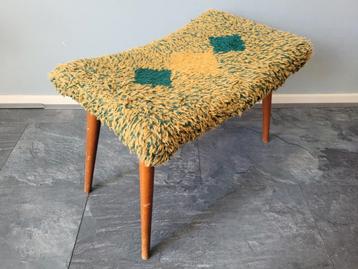 Retro design vintage fifties sixties voetenbank ottoman kruk beschikbaar voor biedingen