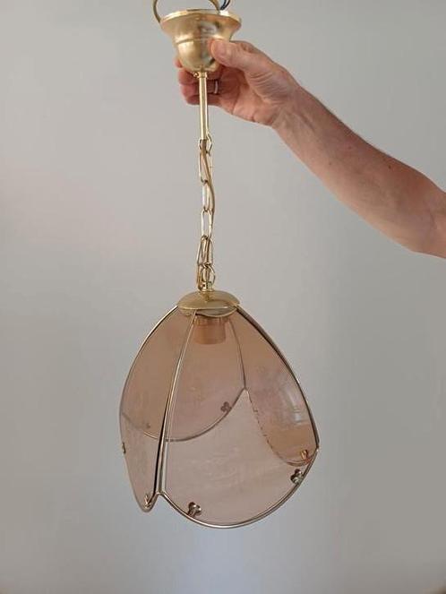 Hollywood Regency hanglamp. Puntgaaf., Huis en Inrichting, Lampen | Hanglampen, Zo goed als nieuw, Minder dan 50 cm, Glas, Ophalen of Verzenden