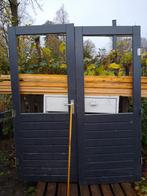 2 zware openslaande deuren., Ophalen, Gebruikt, 200 tot 215 cm, Glas