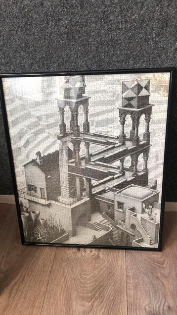 3 ingelijste puzzels van Escher 80/51 cm beschikbaar voor biedingen
