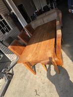 Te koop tafel teak, Ophalen of Verzenden, Gebruikt, Hout, 4 tot 6 stoelen
