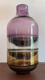 Leonardo Glas Vaas Lila Bruin, Huis en Inrichting, Overige kleuren, Ophalen of Verzenden, Minder dan 50 cm, Glas