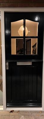 Houten voordeur 88x211,5 incl. deurbeslag., Doe-het-zelf en Verbouw, Deuren en Horren, Ophalen, Gebruikt, 200 tot 215 cm, Glas