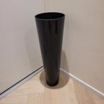 Hoge zwarte vaas van glas, Huis en Inrichting, Ophalen, 50 tot 75 cm, Zwart, Glas