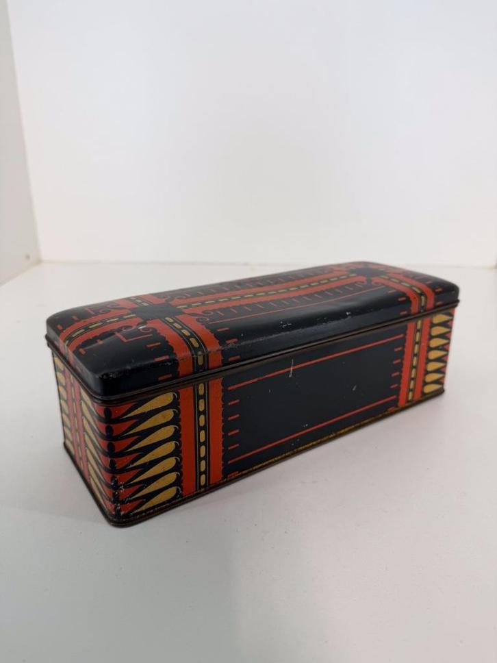 Amsterdamse School ontbijtkoekblik – (1920–1930), Verzamelen, Blikken, Gebruikt, Overige, Ophalen of Verzenden