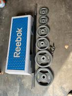 Reebok step en all4gym halterstang met schijven, Ophalen, Gebruikt, All4 gym, Reebok