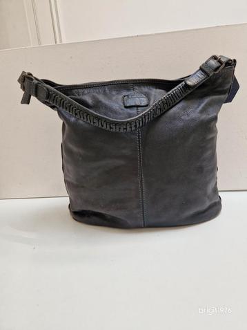 Zwart/ donkerblauwe leren tas Bear beschikbaar voor biedingen
