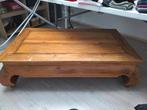 Leuke lage houten koffietafel, Huis en Inrichting, Tafels | Salontafels, Teakhout, Gebruikt, 100 tot 150 cm, Vintage