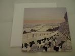 Kerstkaart KWF Winter Walk - Maggie Rowe Friese koe, Ophalen of Verzenden, 1980 tot heden, Ongelopen, Overige soorten