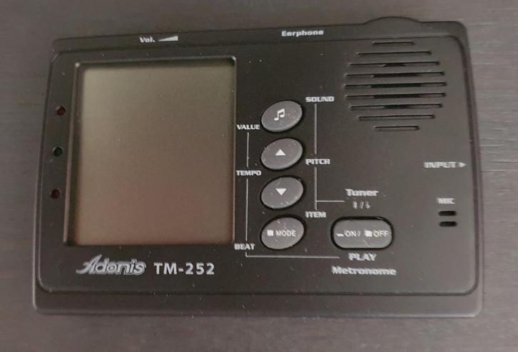 CHROMATISCHE TUNER  EN METRONOOM merk Adonis TM-252, Muziek en Instrumenten, Instrumenten | Toebehoren, Nieuw, Ophalen of Verzenden