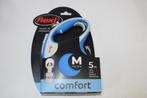 Flexi TAPE comfort M 5m max 25KG blauw, Ophalen of Verzenden, Nieuw, Hondenriem