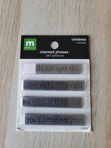 Making Memories Metal Charmed Phrases Christmas #23369 beschikbaar voor biedingen