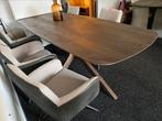 Tafel deens ovaal 280x105 walnoot blad blank hout matrixpoot, Ophalen, 100 tot 150 cm, Vijf personen of meer, Ovaal