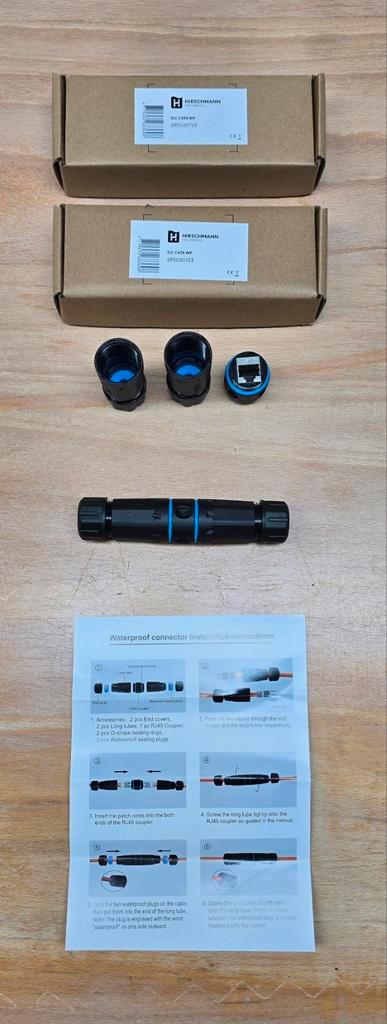 HIRSCHMANN - WATERPROOF RJ45 KOPPELSTUK CAT6 - 695020723, Computers en Software, Pc- en Netwerkkabels, Nieuw, Ophalen of Verzenden