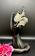 Vintage abalone alpaca mexicaans klem armband ‘60 - K3ES1-Z4, Verzenden, Overige materialen, Armband