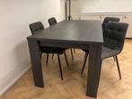Grijze eettafel 160cm in goede staat, 150 tot 200 cm, Ophalen of Verzenden, Zo goed als nieuw, Vijf personen of meer