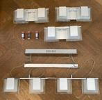 Set Hang- (1x) + Wandlamp (3x), Ophalen, Gebruikt, Glas