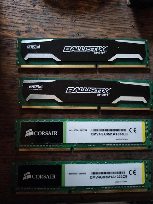 DDR3 16GB (4x4GB) Geheugen Modules, Computers en Software, RAM geheugen, Gebruikt, Desktop, DDR3, Ophalen of Verzenden