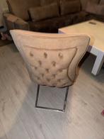 velvet stoel professioneel gereinigd, Gebruikt, Twee, Bruin, Ophalen of Verzenden