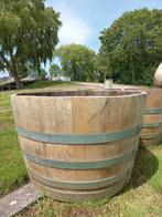 Groot Eikenhouten Wijnvat Plantenbak Minivijver 175L, Tuin en Terras, Ophalen, Rond, Tuin, 60 tot 100 cm
