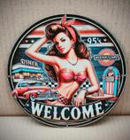Pin up garage vintage metalen bord, Ophalen of Verzenden, Reclamebord