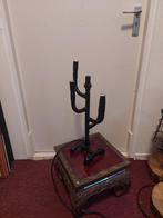Zwarte metalen schemerlamp, Ophalen, Zo goed als nieuw, 50 tot 75 cm