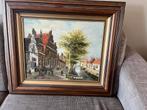 Schilderij Haven te Hasselt G.Barret, Antiek en Kunst, Ophalen of Verzenden