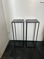Bijzettafels zwart, Huis en Inrichting, Tafels | Bijzettafels, Minder dan 55 cm, Rond, Hout, Ophalen