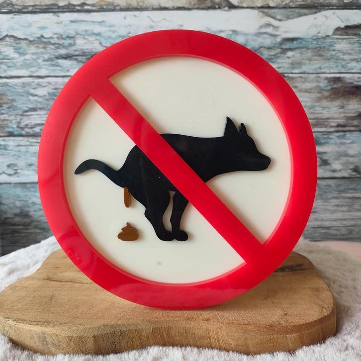 Verboden voor honden te poepen bord, Dieren en Toebehoren, Honden-accessoires, Nieuw, Ophalen of Verzenden