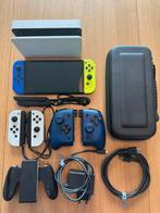 Nintendo Switch OLED, Spelcomputers en Games, Spelcomputers | Nintendo Switch, Gebruikt, Met 3 controllers of meer, Met harde schijf