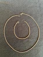 Zilveren Koordketting + Armband, Ophalen of Verzenden, Zo goed als nieuw, Zilver