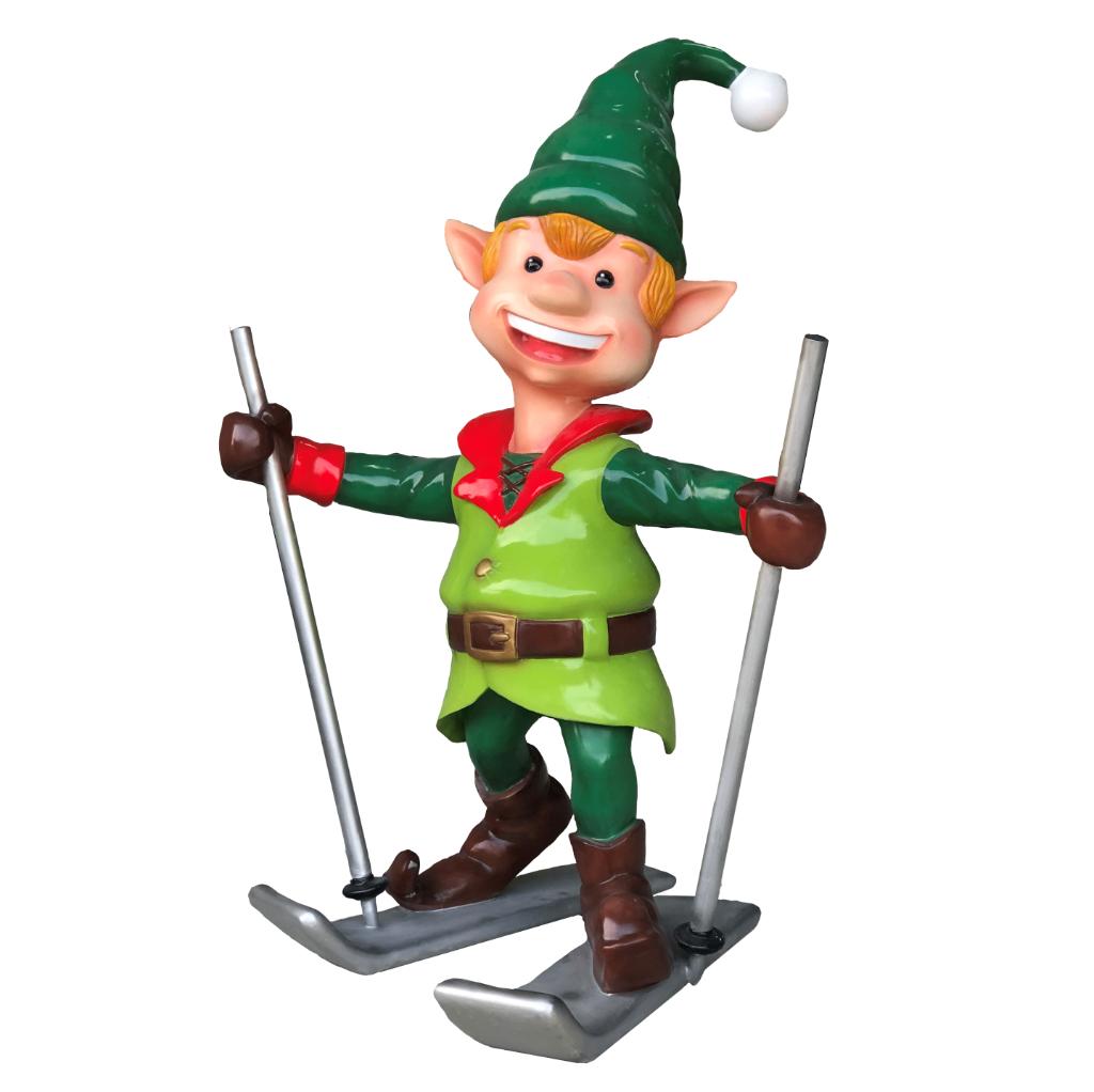 Elf on skis beeld Hoogte 110 cm, Diversen, Kerst, Nieuw, Ophalen