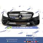 W205 COMPLETE C43 AMG FACELIFT VOORBUMPER ZWART 2021 origine, Gebruikt, Voor, Mercedes-Benz, Ophalen of Verzenden