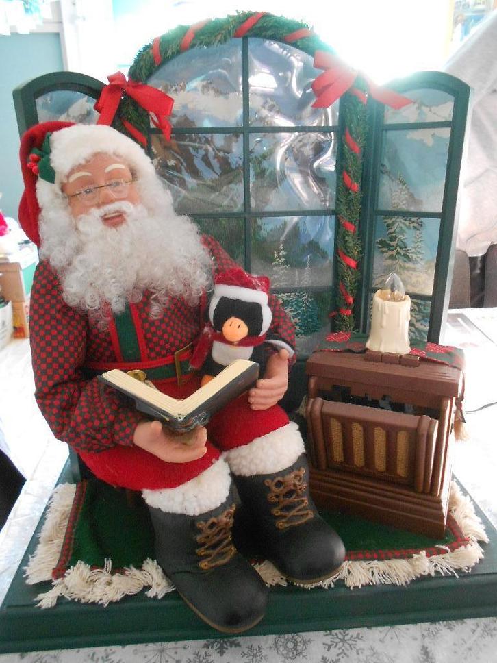 Kerstman met cassette speler  vintage, Diversen, Kerst, Gebruikt, Ophalen