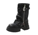 Leuke boots met riem - platform maat 38,5, Kleding | Dames, Schoenen, Nieuw, Hoge laarzen, Zwart, Boutique