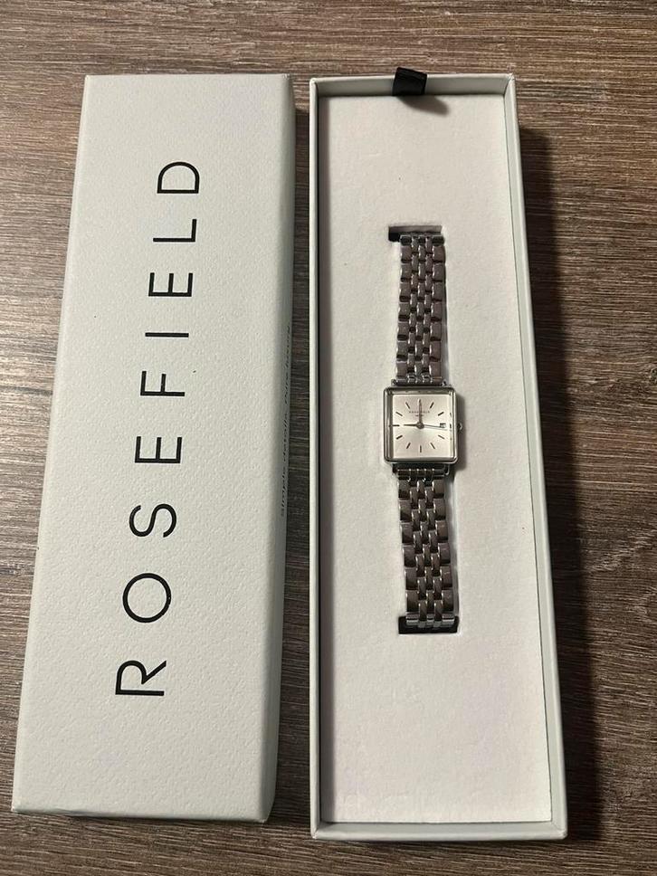 Rosefield The Boxy Xs Silver, erg netjes!, Sieraden, Tassen en Uiterlijk, Horloges | Dames, Zo goed als nieuw, Polshorloge, Overige merken