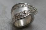 Zilveren Spoon Ring, Verzenden, Kleiner dan 17, Dame, Zilver