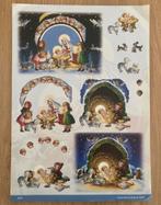 2x 3D knipvel kerst, kerststal, Ophalen, Nieuw, Kerst, Knipvel