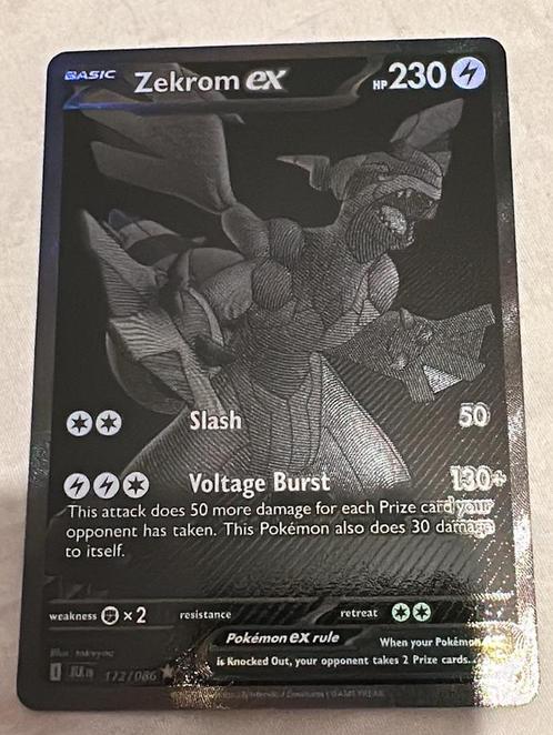 Zekrom Ex #172 Black Bolt, Hobby en Vrije tijd, Verzamelkaartspellen | Pokémon, Nieuw, Losse kaart, Ophalen of Verzenden