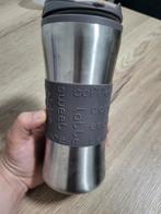 Thermosbeker RVS met Siliconen Band, Ophalen of Verzenden, Gebruikt