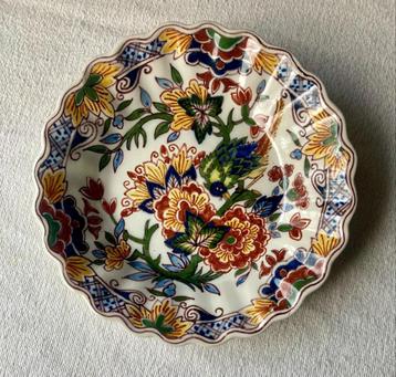 Wandbord Tichelaar Makkum – bloem en vogel decor beschikbaar voor biedingen