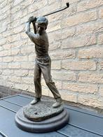 Bronzen Golfbeeld - Golfer in Swing, Antiek en Kunst, Ophalen of Verzenden