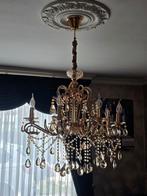 2 goud kleurige kroonluchters, Huis en Inrichting, Lampen | Kroonluchters, Ophalen of Verzenden, Zo goed als nieuw