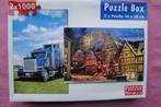 PLEASURE PUZZLE BOX 2x 1.000 stukjes voor 2.50euro., Hobby en Vrije tijd, Denksport en Puzzels, Ophalen of Verzenden, 500 t/m 1500 stukjes