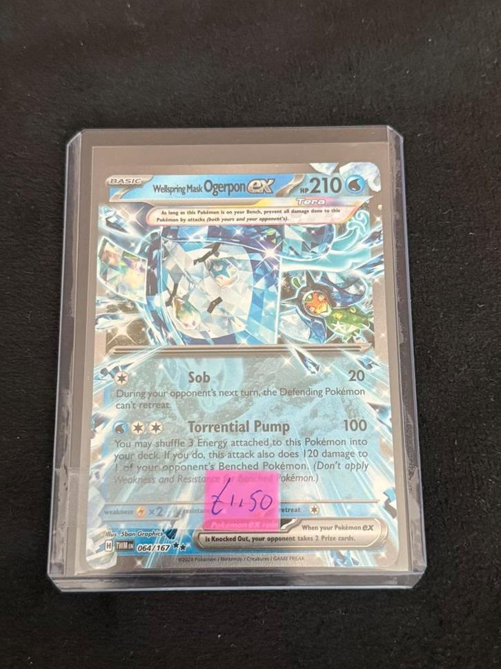 Ogerpon ex wellspring mask Pokemon kaart TWM 064, Hobby en Vrije tijd, Verzamelkaartspellen | Pokémon, Nieuw, Losse kaart, Foil